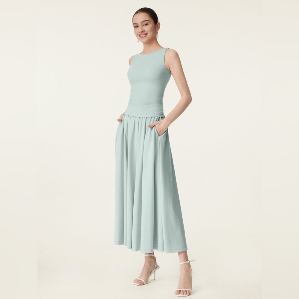 XS OGL light blue maxi skirt with pockets NWT - Picture 6 of 11